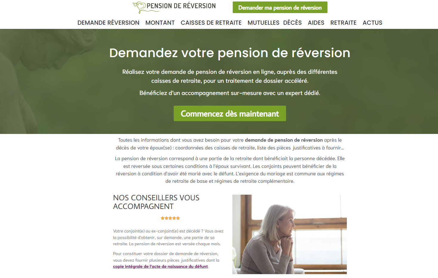 Site pension de réversion