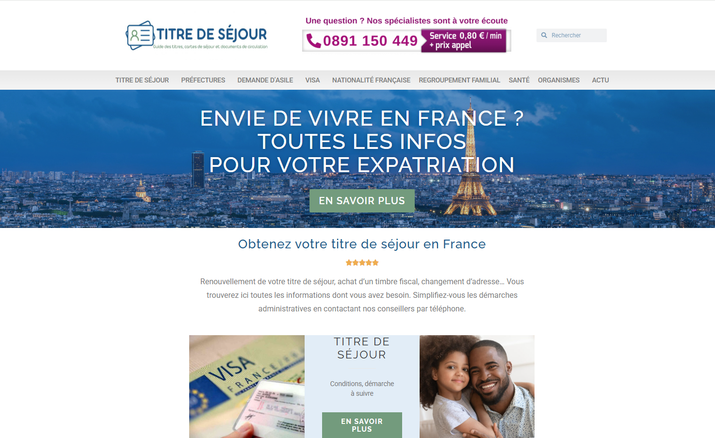 Site titre de séjour